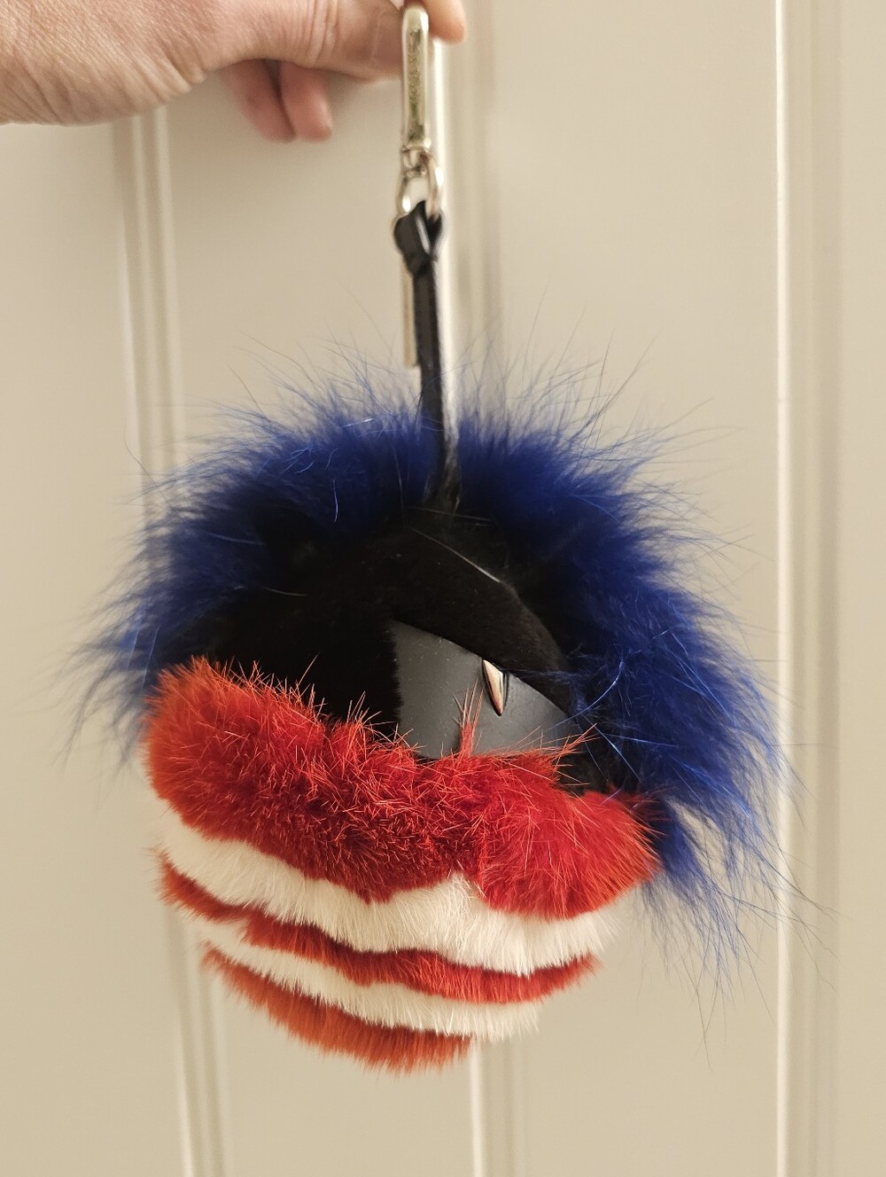 FENDI Monster Mohawk Mink Fox Fur Bag Charm
